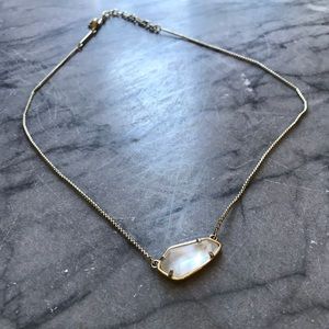 Kendra Scott pendant necklace in clear iridescent